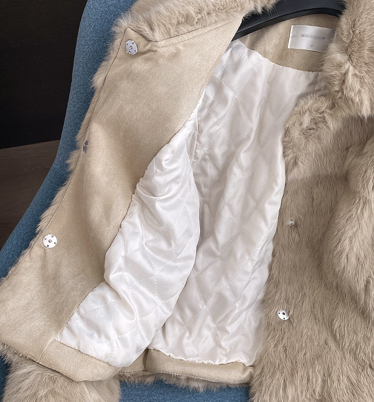 ラグジュアリー フェイクファー ショートコート(2color)