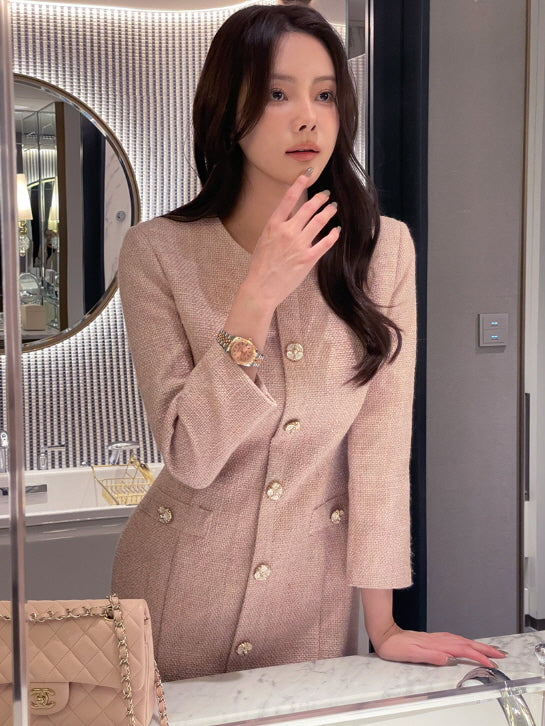 エレガントパール ツイードワンピース(3color)