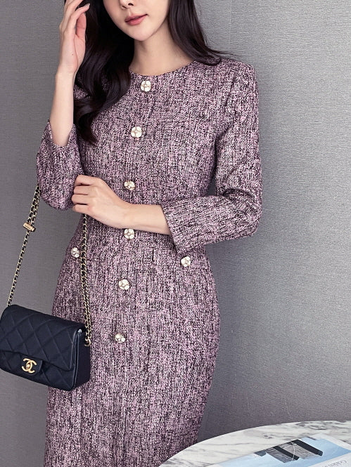 エレガントパール ツイードワンピース(3color)