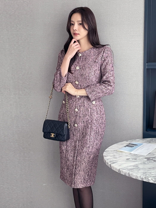 エレガントパール ツイードワンピース(3color)