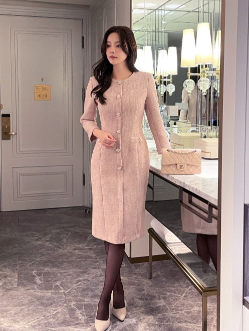 エレガントパール ツイードワンピース(3color)