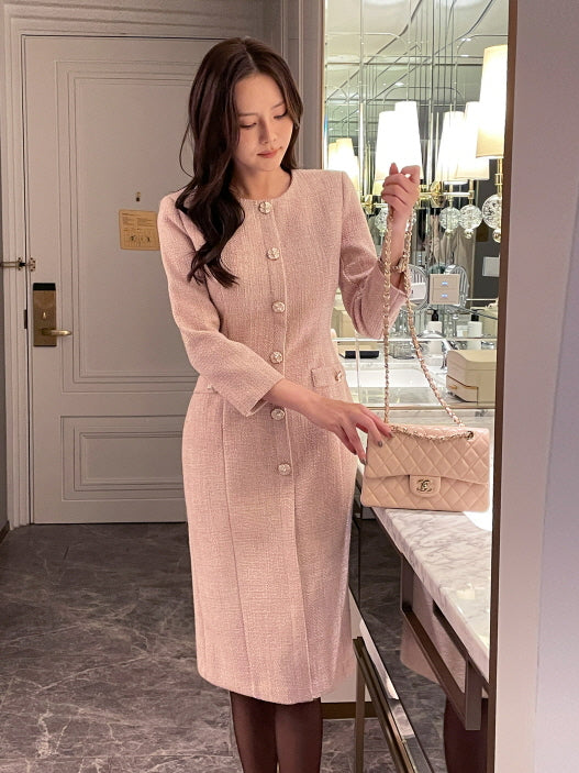 エレガントパール ツイードワンピース(3color)