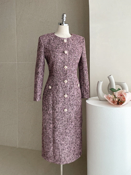 エレガントパール ツイードワンピース(3color)