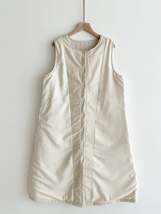 スクエアキルティング・ハートベルトワンピース(2color)