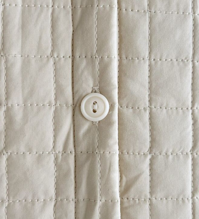 スクエアキルティング・ハートベルトワンピース(2color)