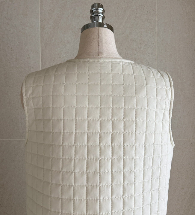 スクエアキルティング・ハートベルトワンピース(2color)