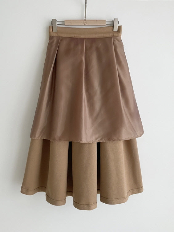 エレガントウォームタックフレアスカート(3color)