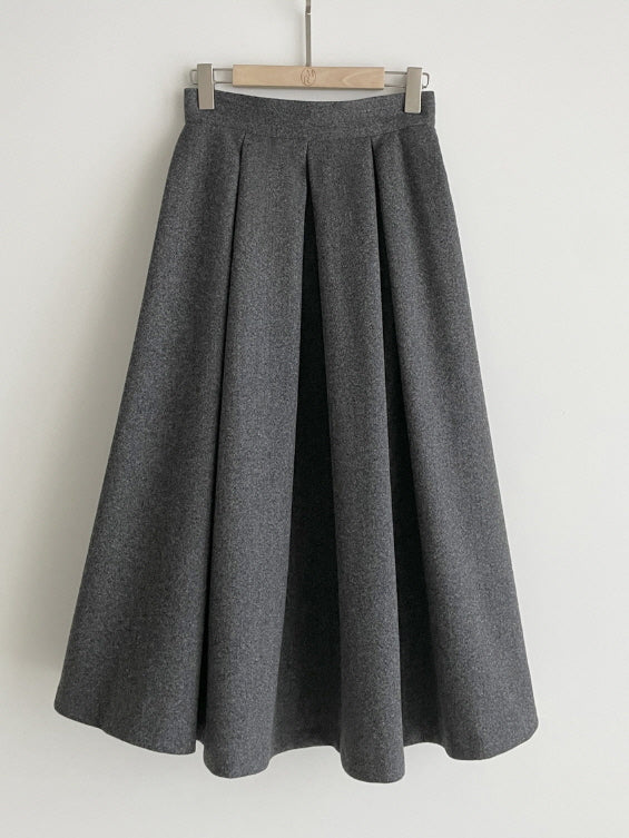 エレガントウォームタックフレアスカート(3color)