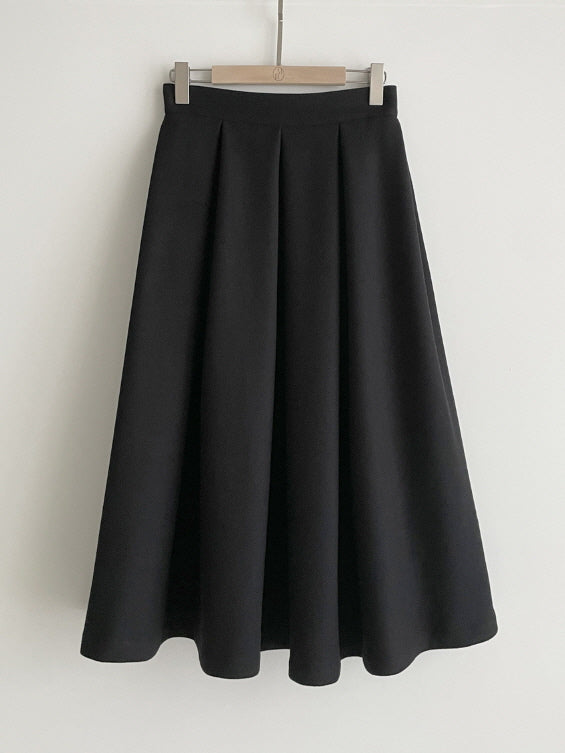 エレガントウォームタックフレアスカート(3color)