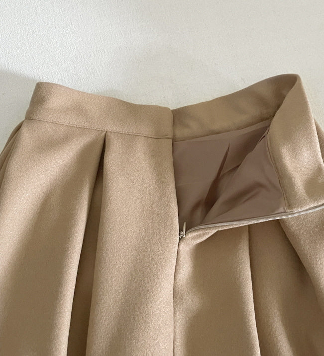 エレガントウォームタックフレアスカート(3color)