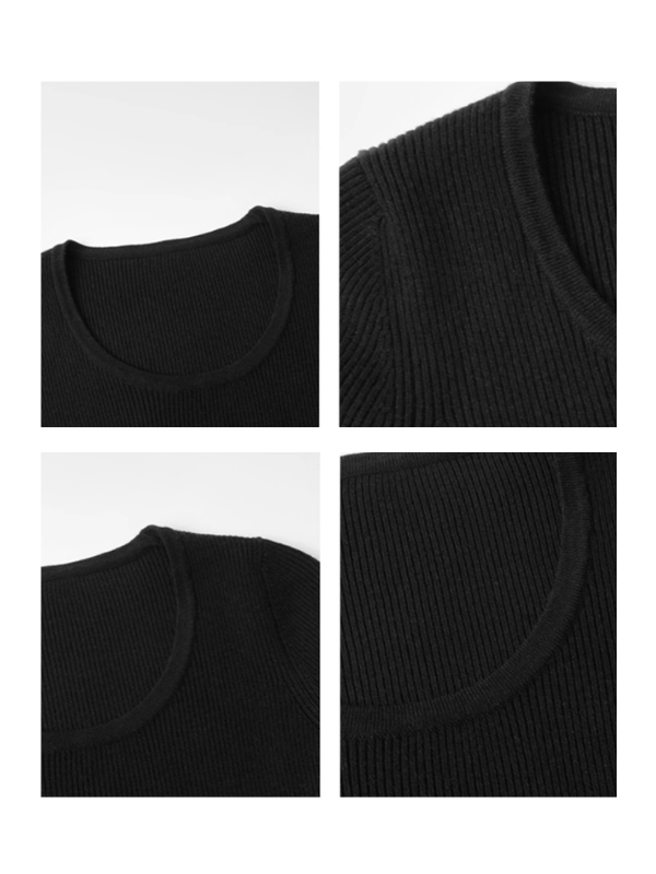ソフトリブ ニット トップ (3color)